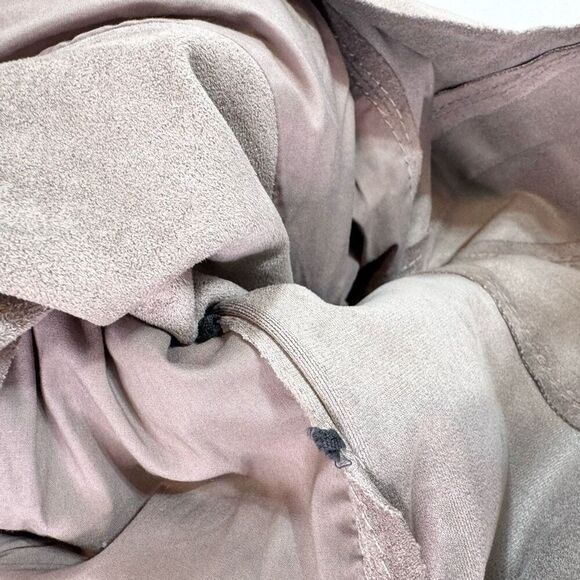 BCBGMaxAzria Vest Womens Medium Fabian DArk Gray Faux Suede Moto Assymettrical - Picture 5 of 8